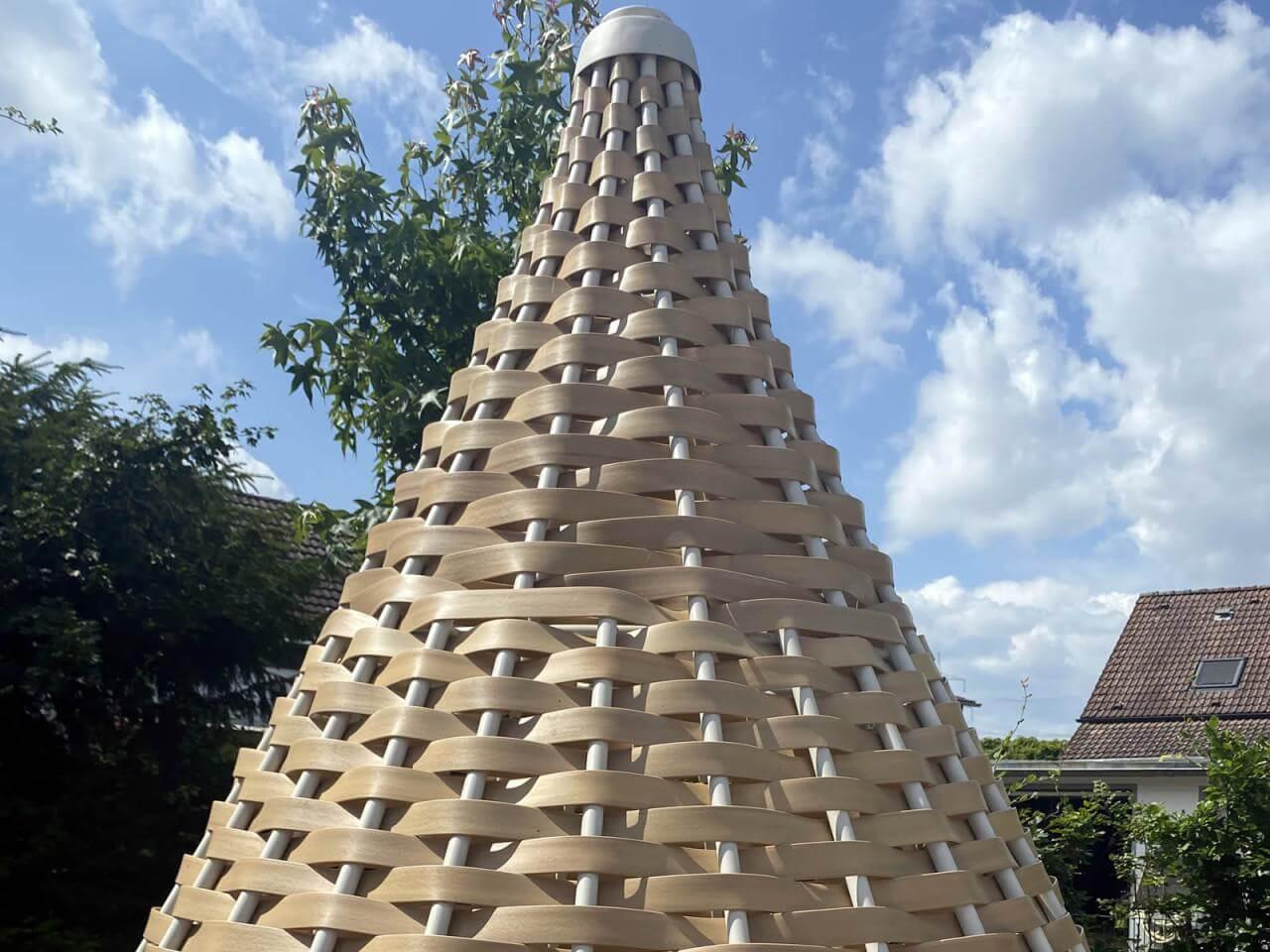 DEDON - Gartenlounger Nestrest Faser Geflochten Natural Beige Braun Inklusive Kissen - 7