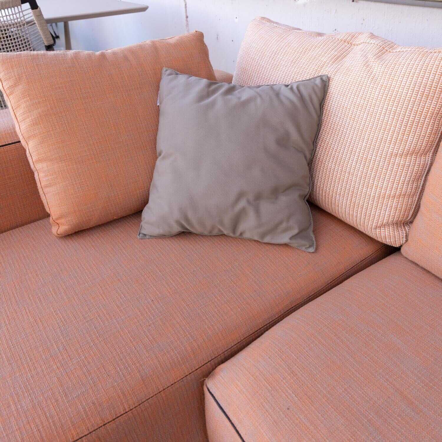 RODA - Ecksofa Outdoor Dandy Stoff Rost mit Kissen - 4