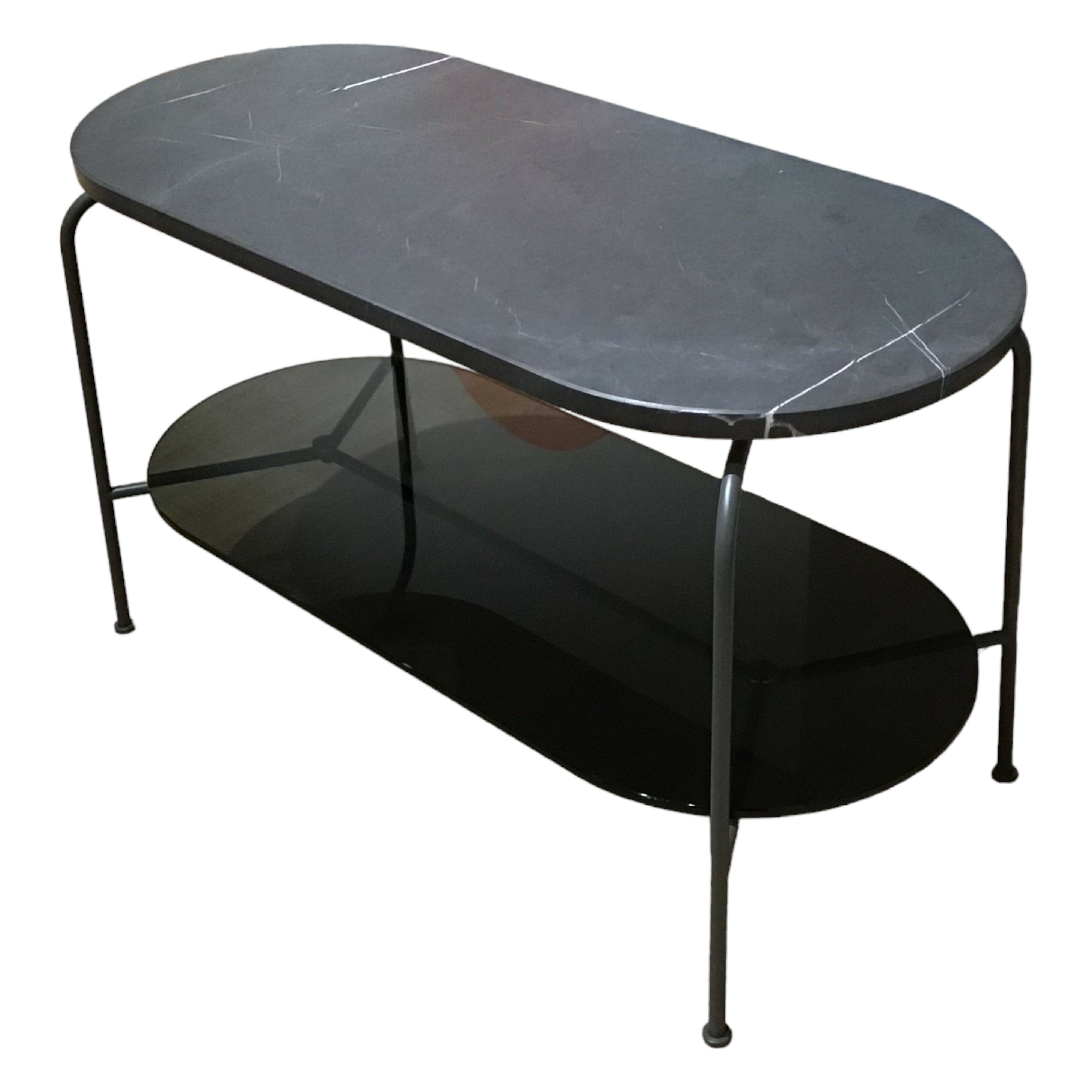 Rolf Benz - Couchtisch 947-173 Platte Stein Graphit Braun Ablegeplatte Glas Parsol Grau - 1