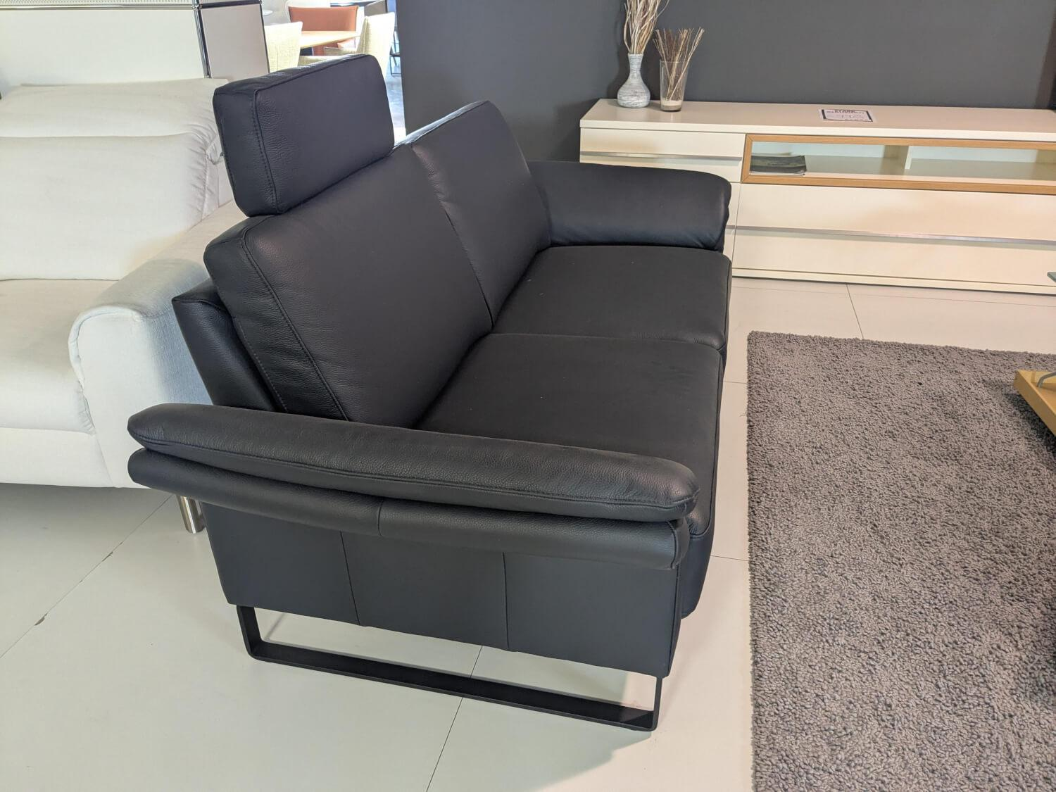 Musterring - Garnitur MR385 Leder Dickleder Navy Blau 2 Sofas - 6