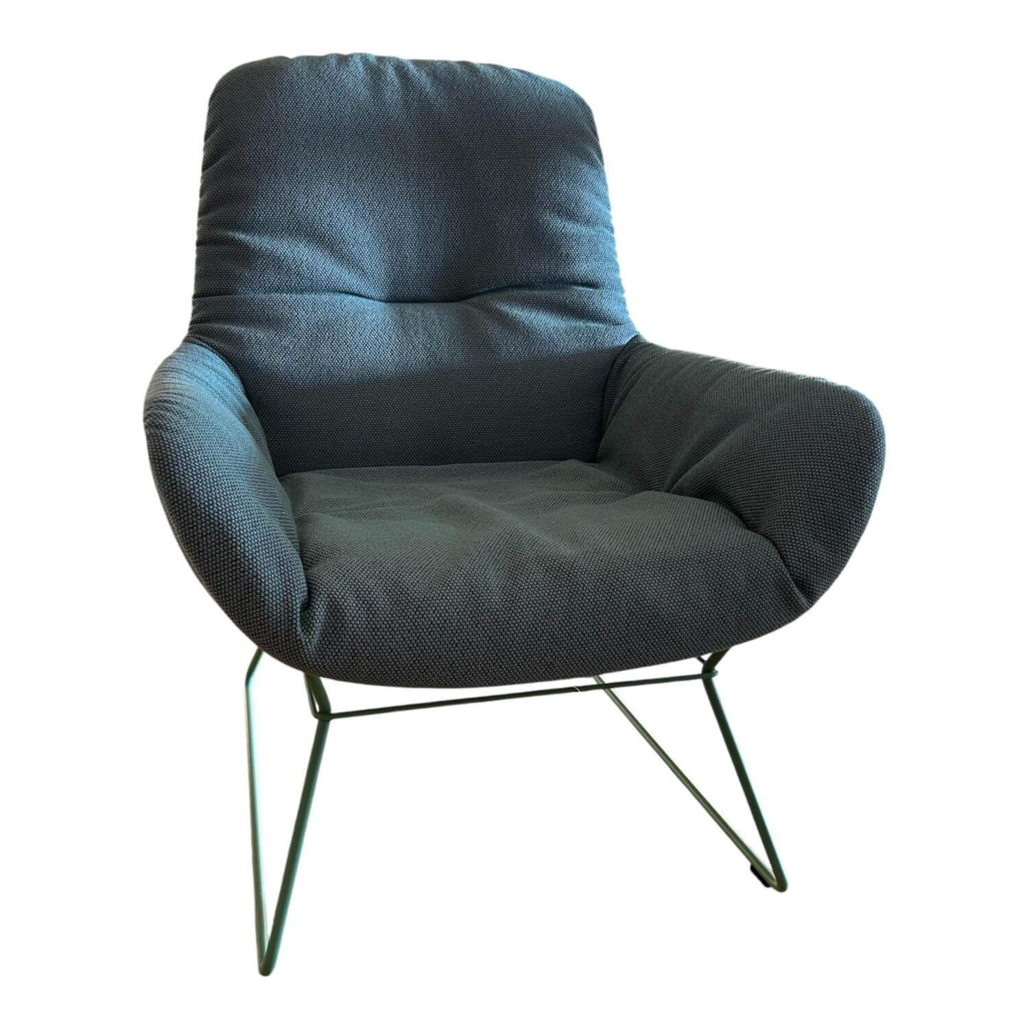 Freifrau - Sessel Leya Lounge Stoff Opera Aloe Grün Gestell Grün - 1