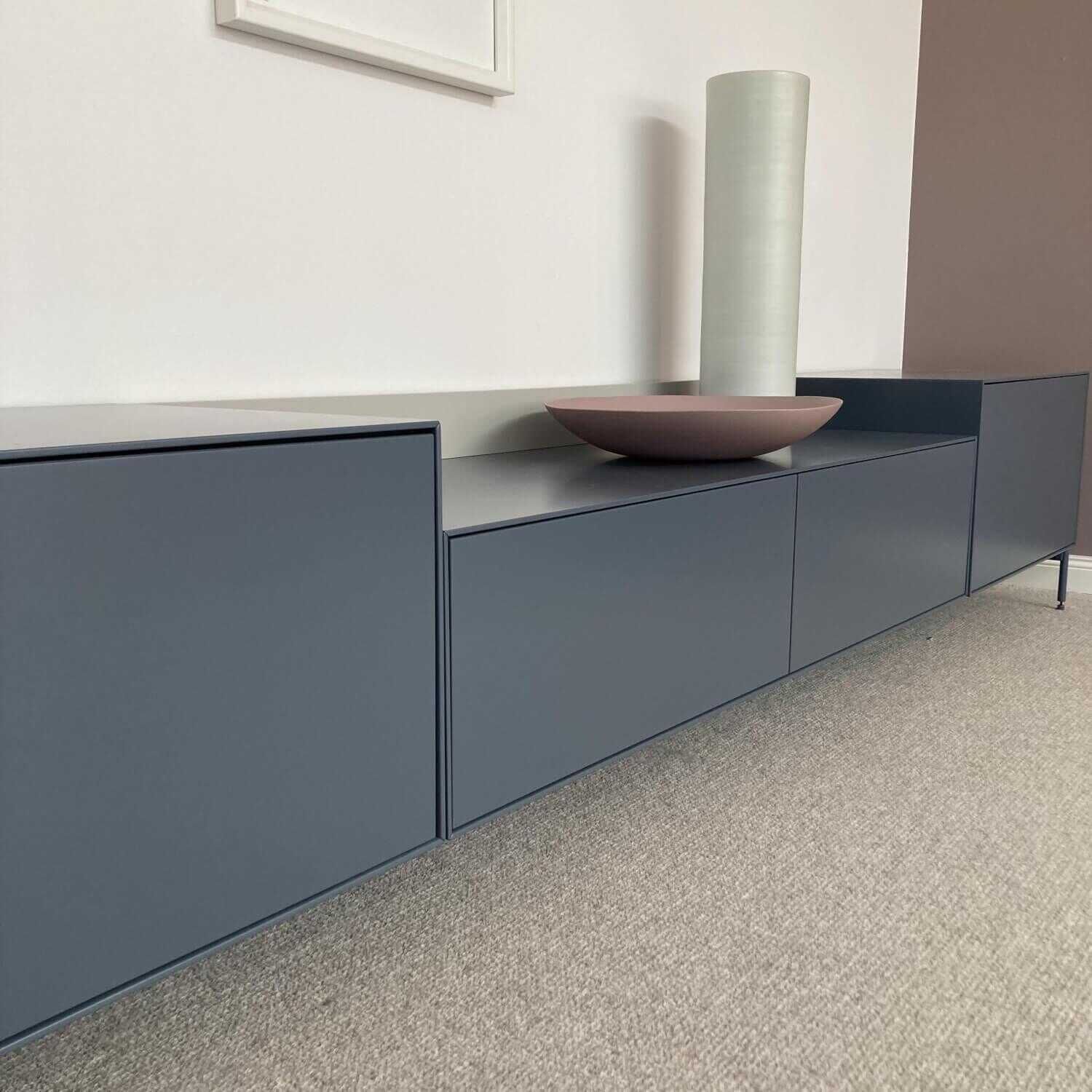 Treku - Sideboard Lauki Taubenblau Holz Lackiert - 4