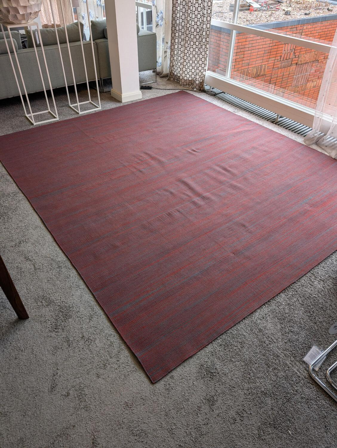 Jab Anstoetz - Teppich 320x270 Kelim 7536 212 Vision Rot Grau - 9