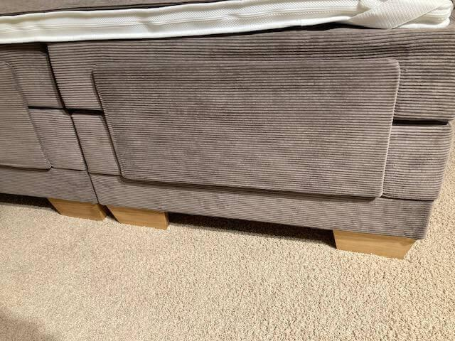 Delux Production OÜ - Boxspringbett Taara Stoff Rebel 12 Taupe mit Verstellfunktionen - 5