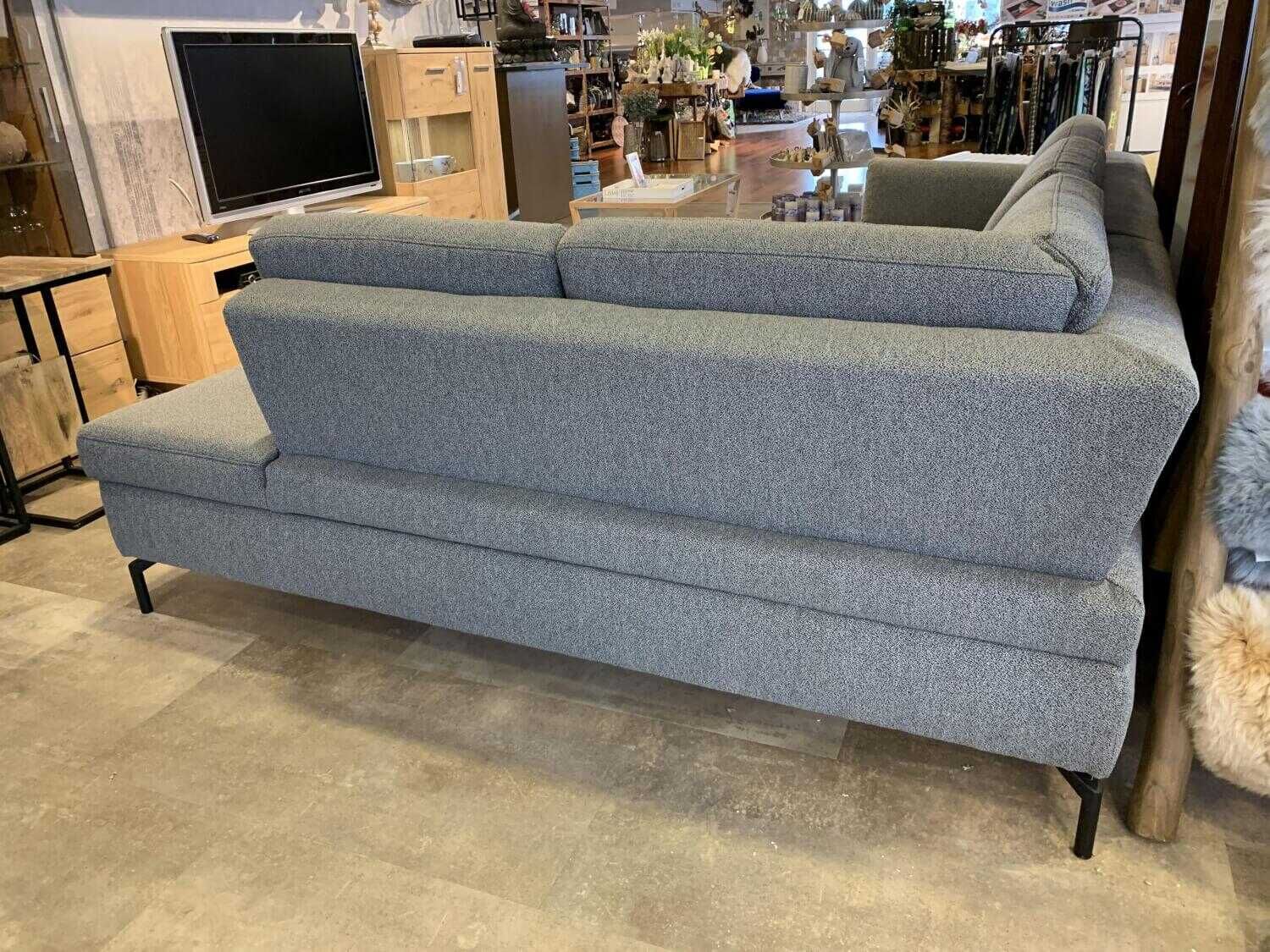 ADA - Ecksofa Domino 6383 Stoff 40 Grau RUK 9 - 6