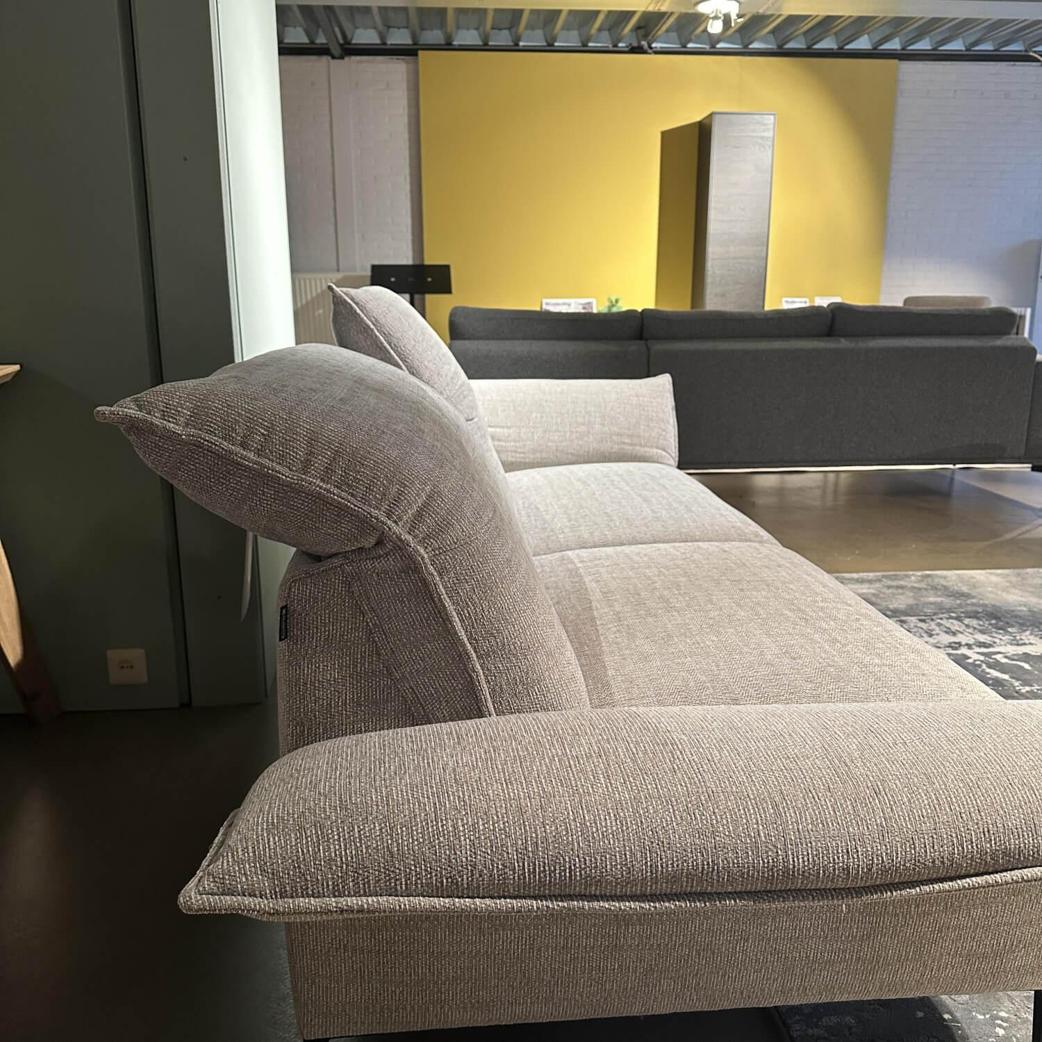 Musterring - Sofa MR 9300 Stoff Rivoli Angora Grau Metallfüße Gebürstet Schwarz Mit Klappbaren Kopft- Und Armteilen - 11