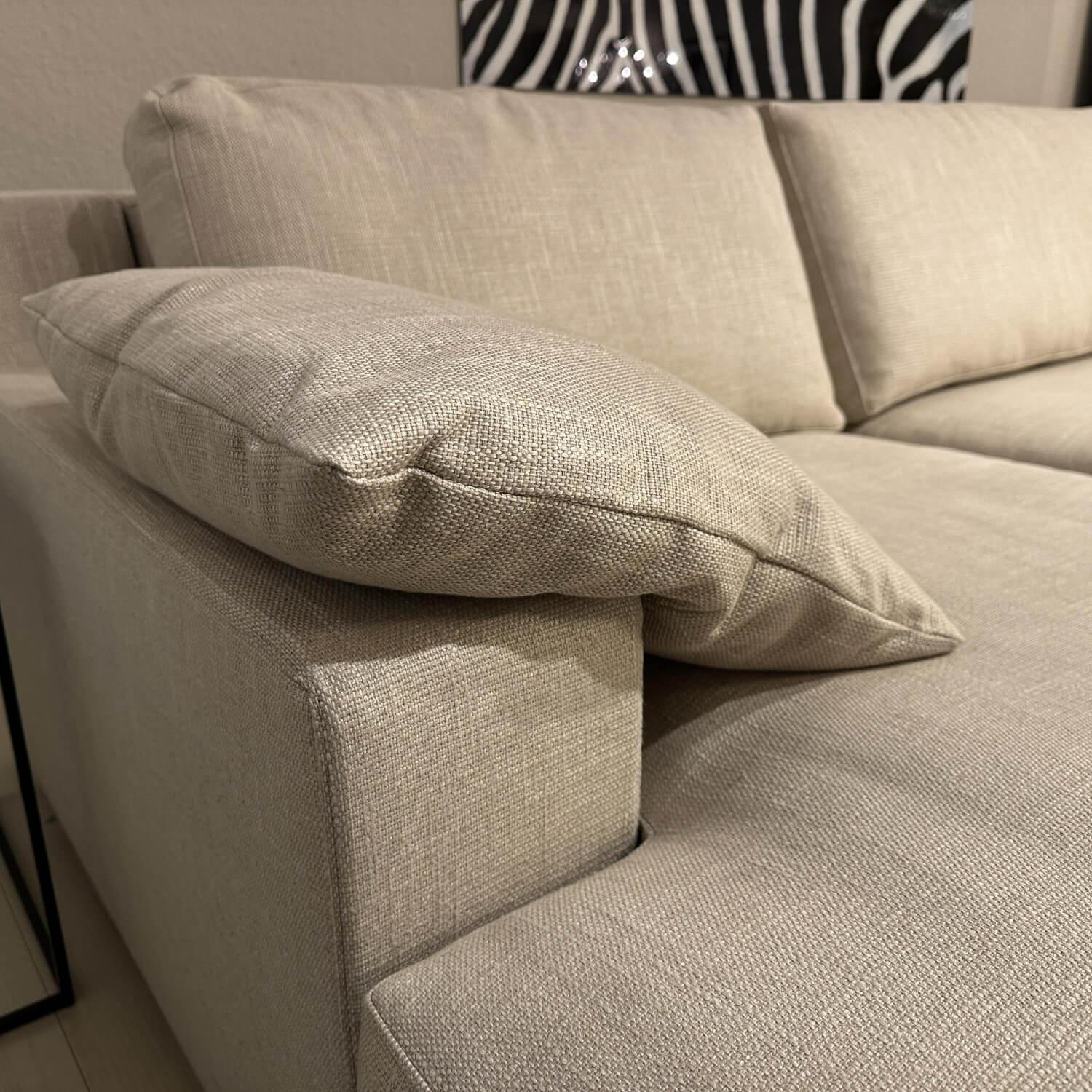 Bielefelder Werkstätten - Ecksofa Inspiration Stoff Elliot 1550 272 Beige Inklusive 2 Armlehnkissen - 5
