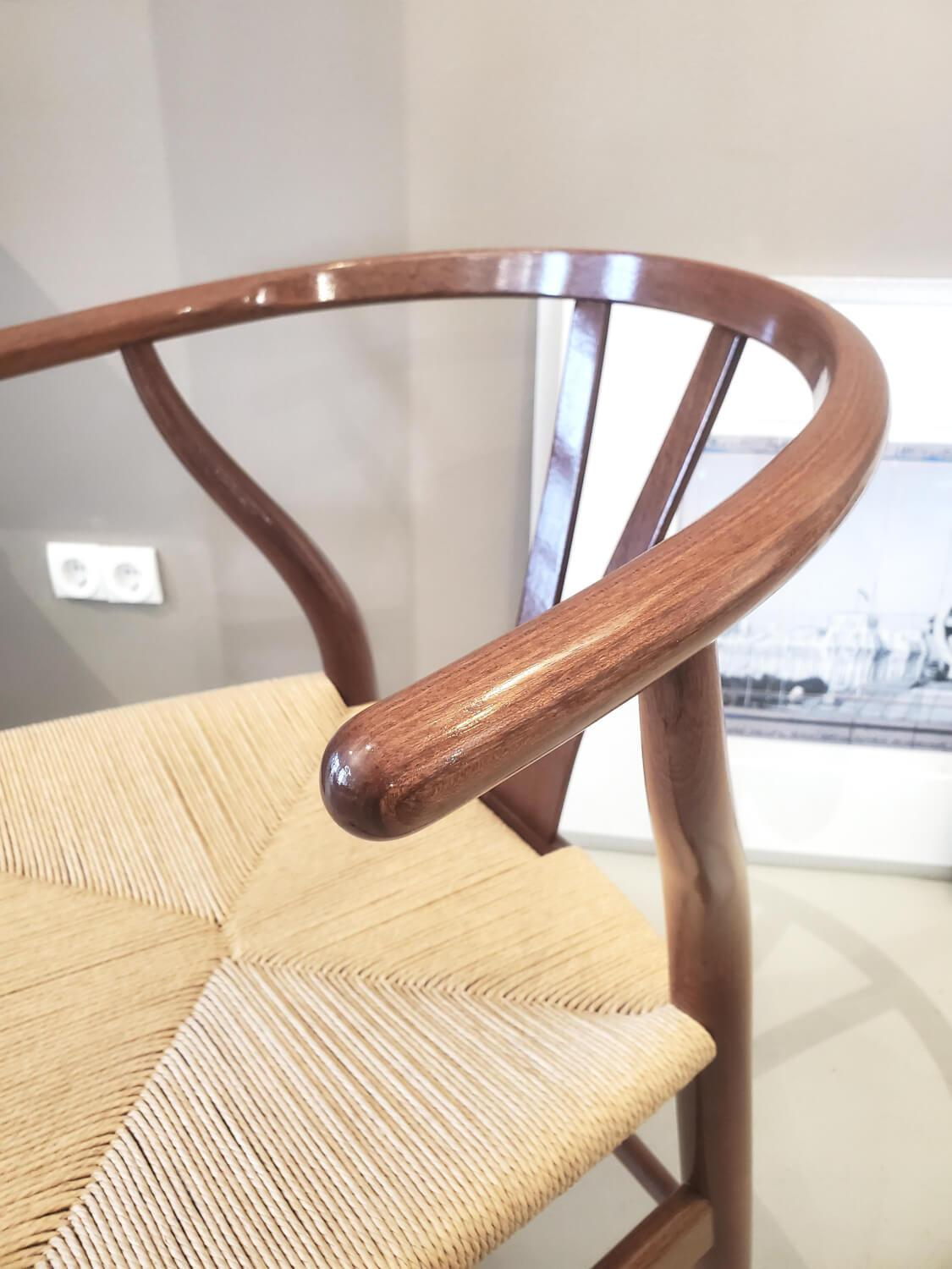 Carl Hansen & Søn - 4er-Set Y-Stuhl Ltd. Edition Mahagoni Schleiflack Natur Geflecht - 3