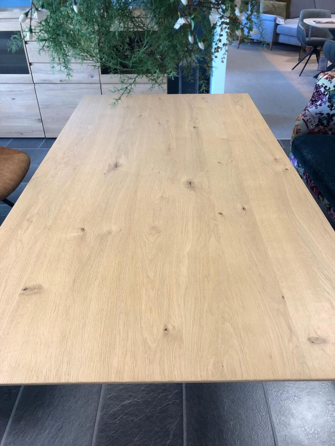 Venjakob - Dining table Concret Q738 wild oak light veneered oiled with folding insert - 6