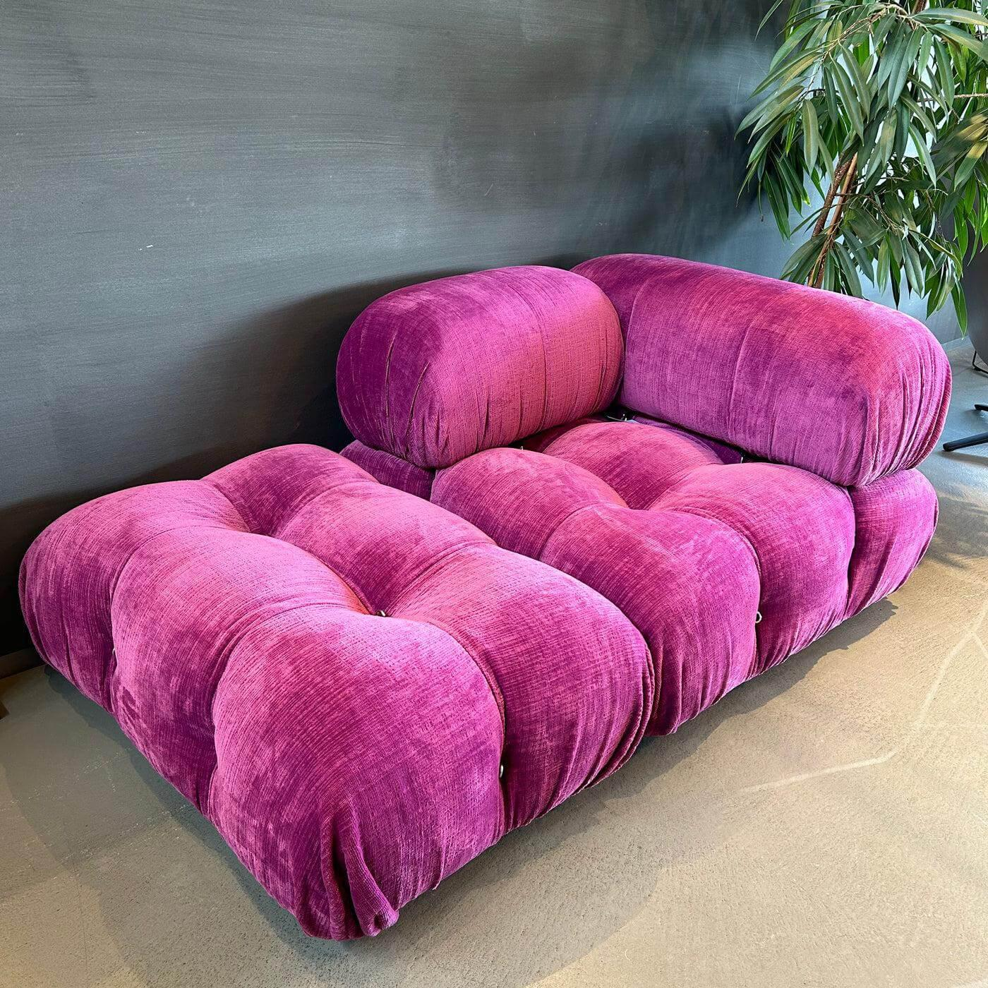 B&B Italia - Sessel CamaLeonda Stoff Chenille Pink Inklusive Hocker - 2