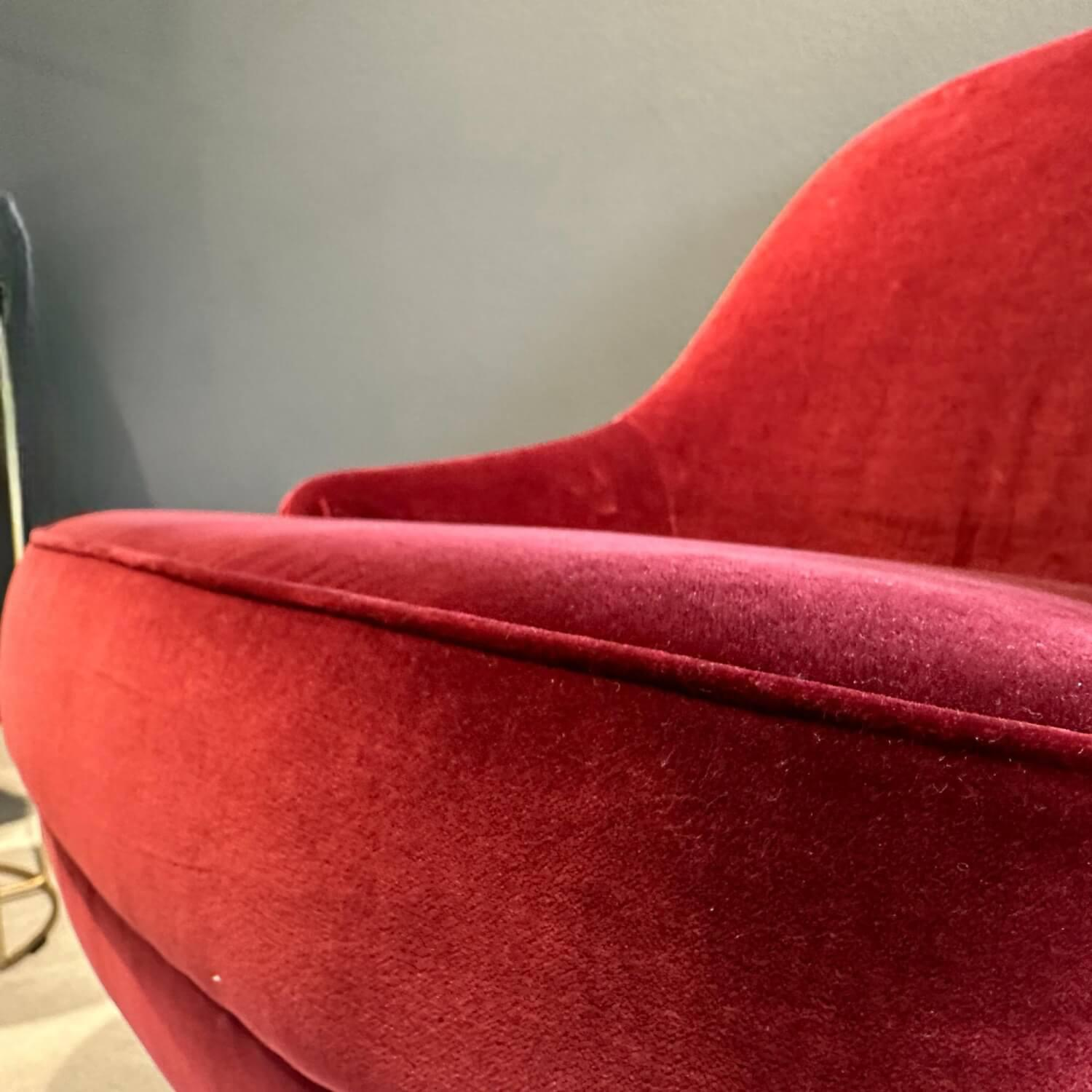 Walter Knoll - Sessel 375 10 Stoff Harald 2 582 Red Grape Rot Füße Eiche Geflammt Geölt Inklusive Filzgleiter - 4