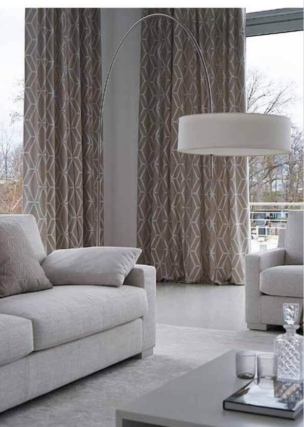 Bielefelder Werkstätten - Bogenleuchte Arcus L 101 400 Schirm Chintz Weiß 01 Oder Chintz Schwarz 20 Fuß Nickel Silber Matt - 2