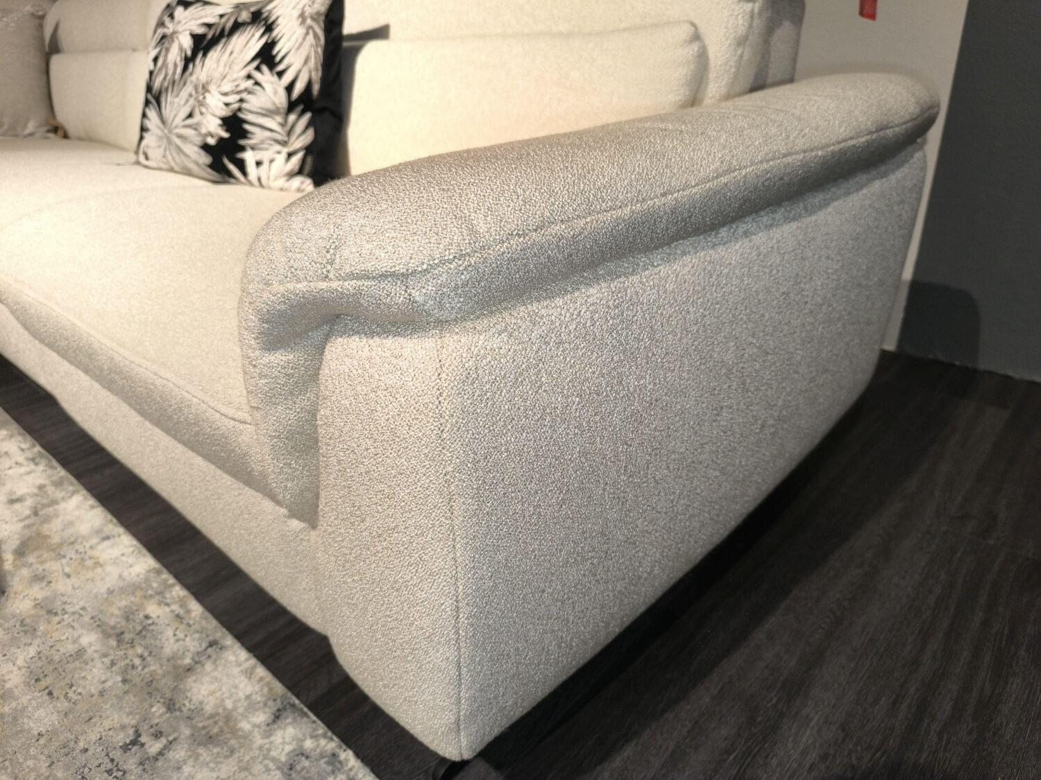 himolla - Ecksofa Spektra Stoff Q2 Loop Basic 20 Weiß Füße Schwarz - 6