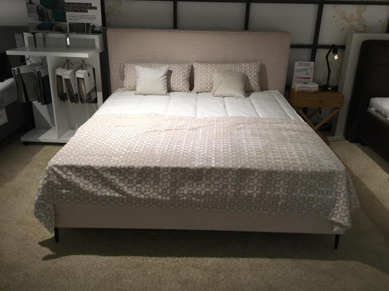 WK Wohnen - Polsterbett WK 113 Camea Stoff 01125 JAB 23060 Rosa Inklusive Matratzen Und Kissen - 7