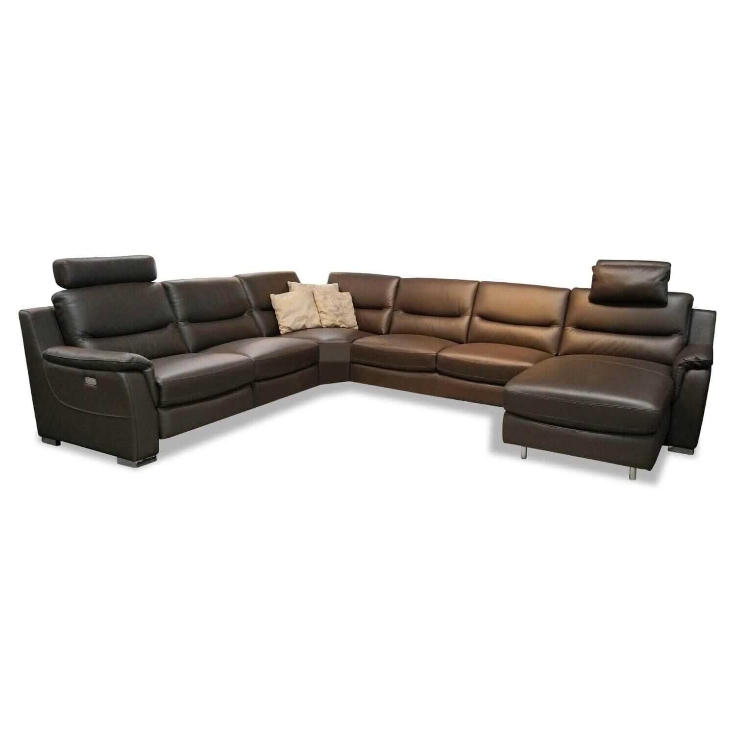 Cuoio - Ecksofa Modulare Leder Braun - 1