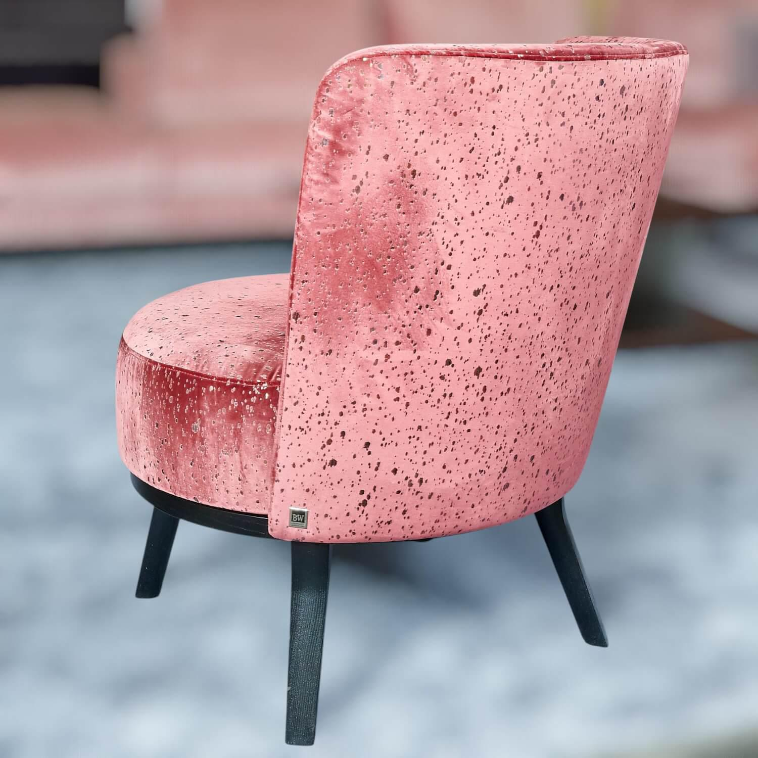Bielefelder Werkstätten - Polo Cocktail Sessel Stoff Glimmer JA8079-011 Rot mit Drehfunktion - 4