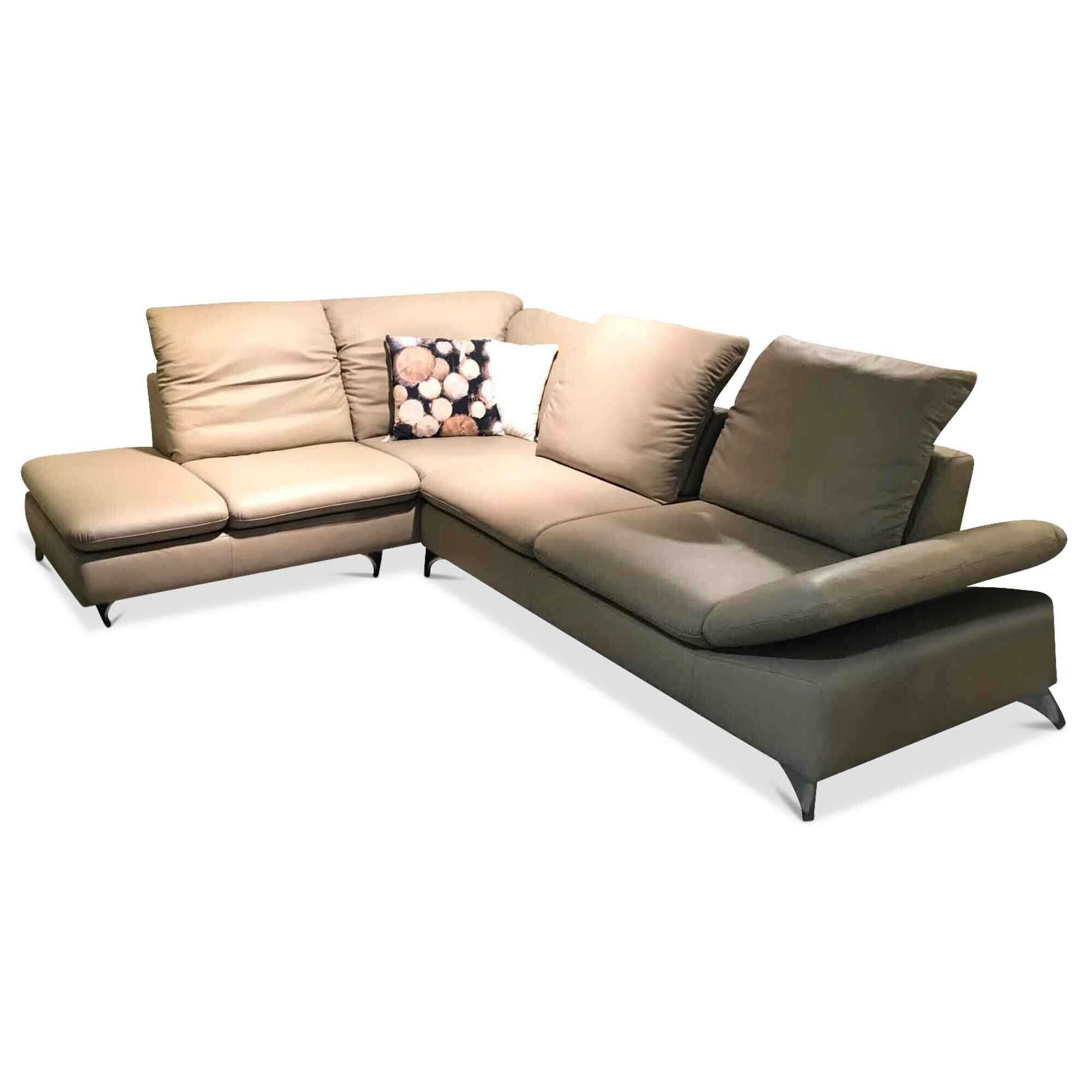 Enjoy-5 W. Schillig - Ecksofa Enjoy in Grau-Beige - 1