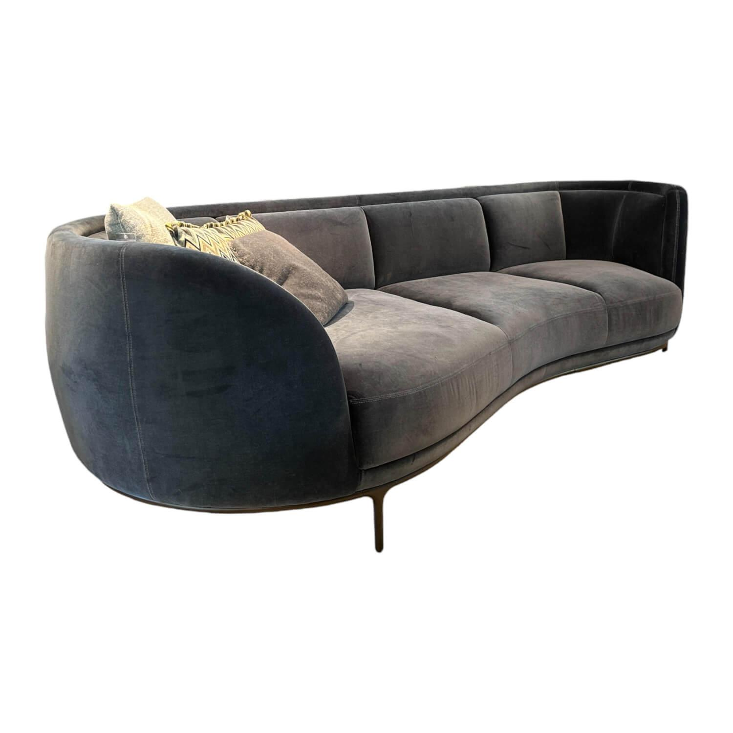 Wittmann - Sofa Vuelta Lounge 241 Stoff Velvet Anthrazit F3 Füße Bronze Beschichtet - 1