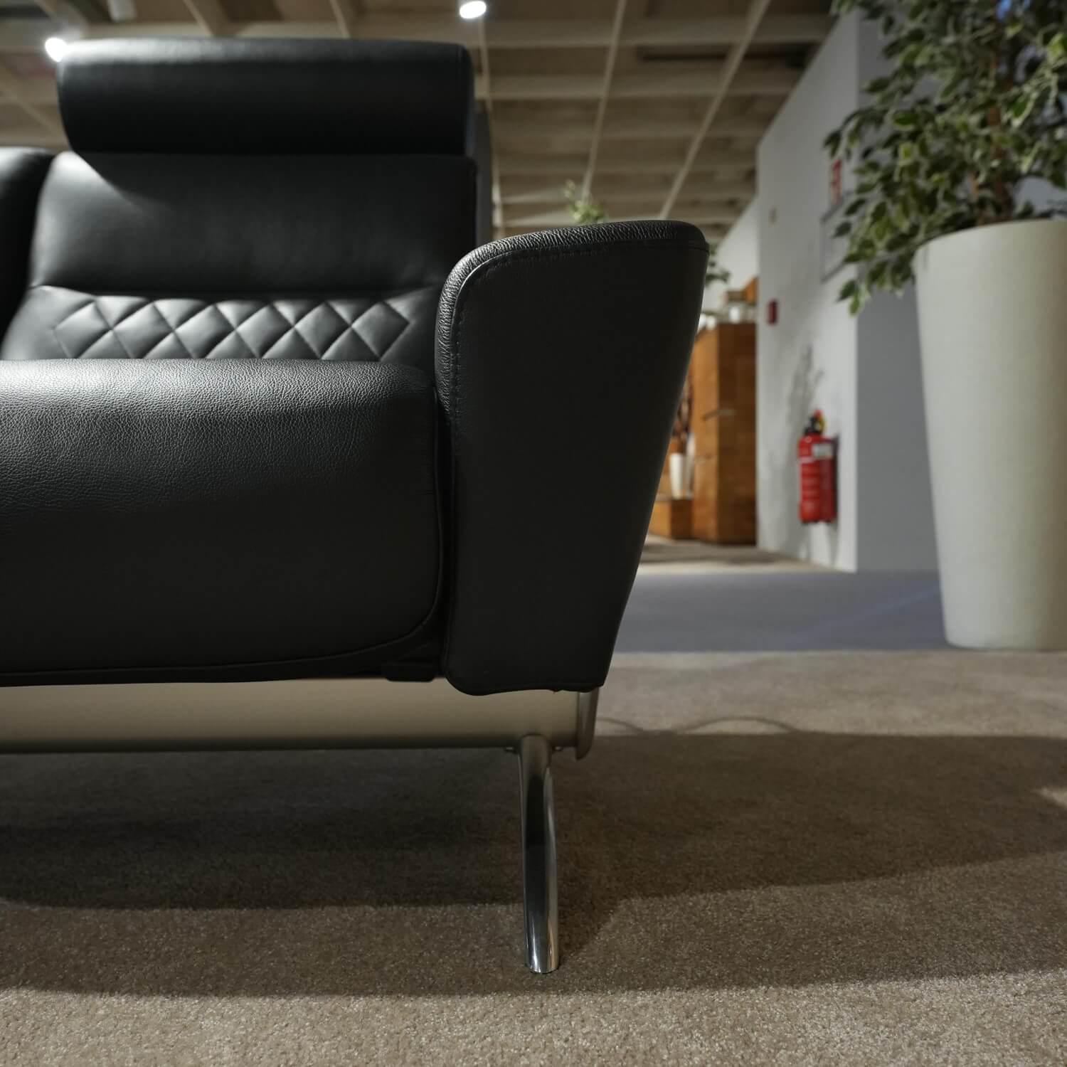 Stressless - Sofagruppe Michelle Leder Cori 19 Schwarz Füße Aluminium Inklusive Kopfstütze - 5