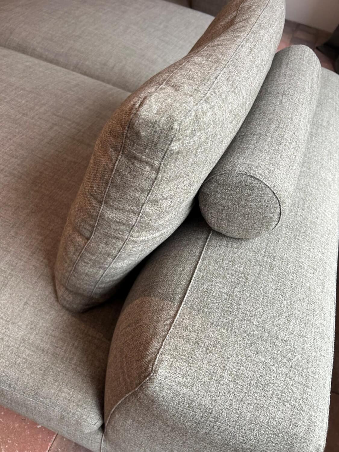 B&B Italia - Ecksofa Michel Club Stoff Super Aramis Stein Beige Füße Bronzefarben - 6