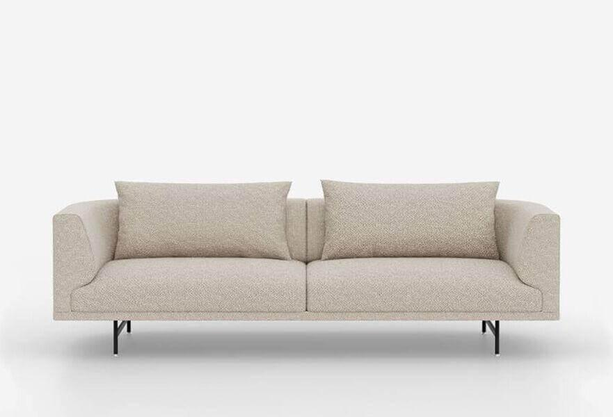 Vipp - Sofa Chimney Stoff Bark Grau Braun Gestell Stahl Schwarz Pulverbeschichtet - 2