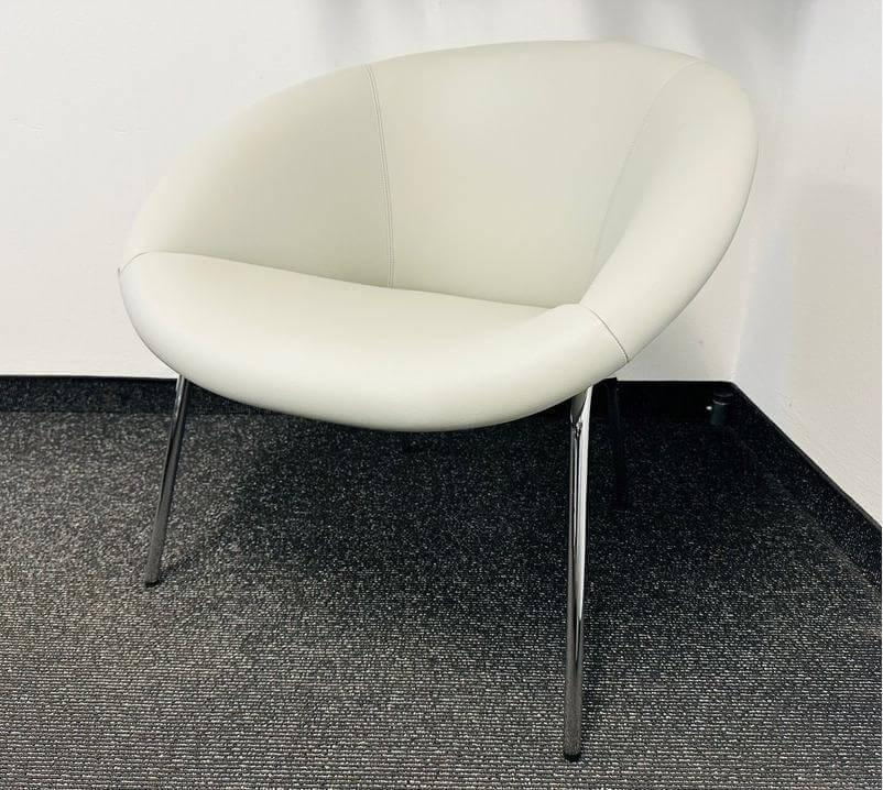 Walter Knoll - Sessel 369 10 Leder Rodeo Soft Quarz Hellgrau Gestell Verchromt - 6