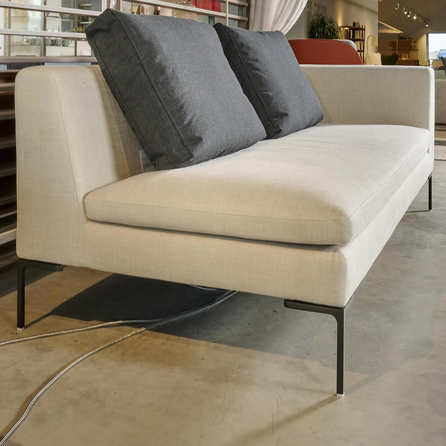 B&B Italia - Sofa Charles Endelement rechts  Stoff SUSA Farbe 2019101 Füße Nickel Bronzefarben - 4