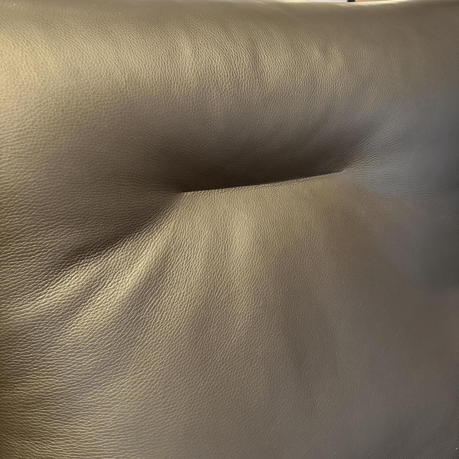 Minotti - Sessel Jensen Bergere Drehbar Leder Pelle Aspen 05 Torbe Braun Gestell Metall Schwarz - 13