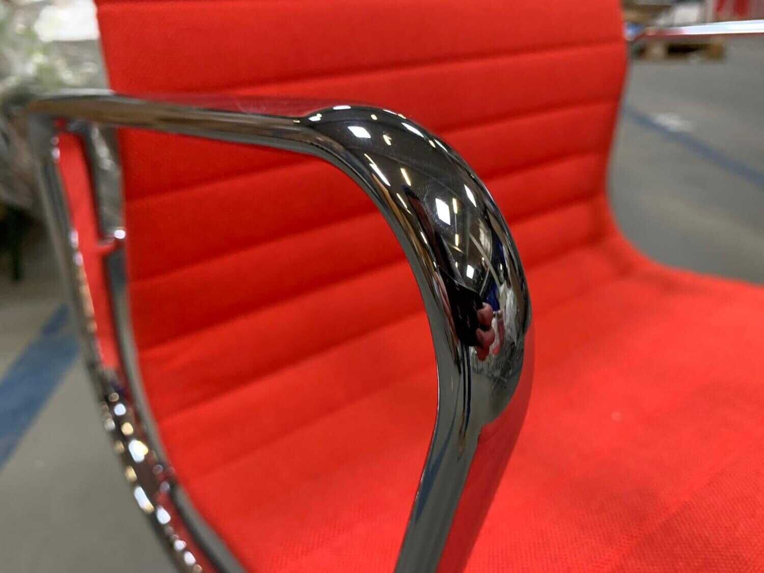 Bürostuhl Aluminium Chair Stoff Koralle Poppy Red