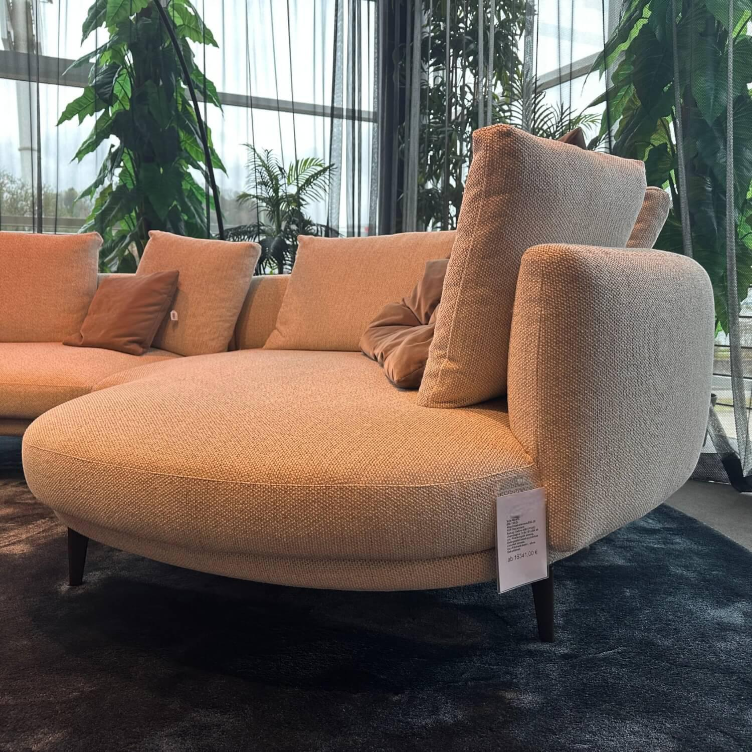 Walter Knoll - Ecksofa Maaru Stoff Safire 0007 Champagne Beige Grau Gestell Bronze Matt Pulverbeschichtet - 7