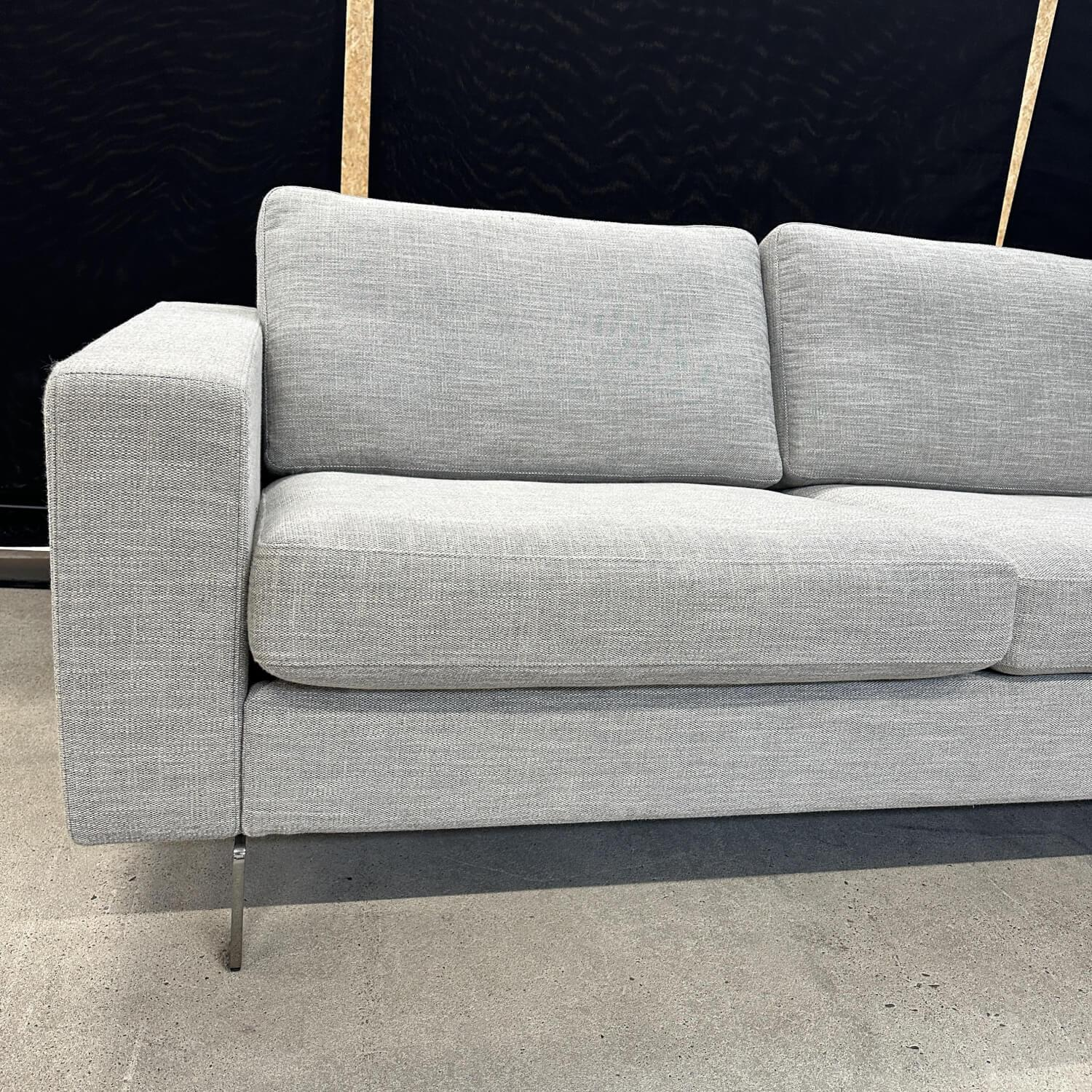 COR - Ecksofa Conseta Bezug 9208 Rauchgrau Grau Schmalfüße Verchromt Mit Filzgleitern - 2