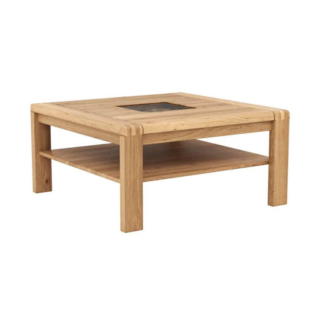 Natura - Couchtisch Cartago Soft Wildeiche Massiv Geölt Tischlerplatte Furniert Mit Korkeinlage - 1