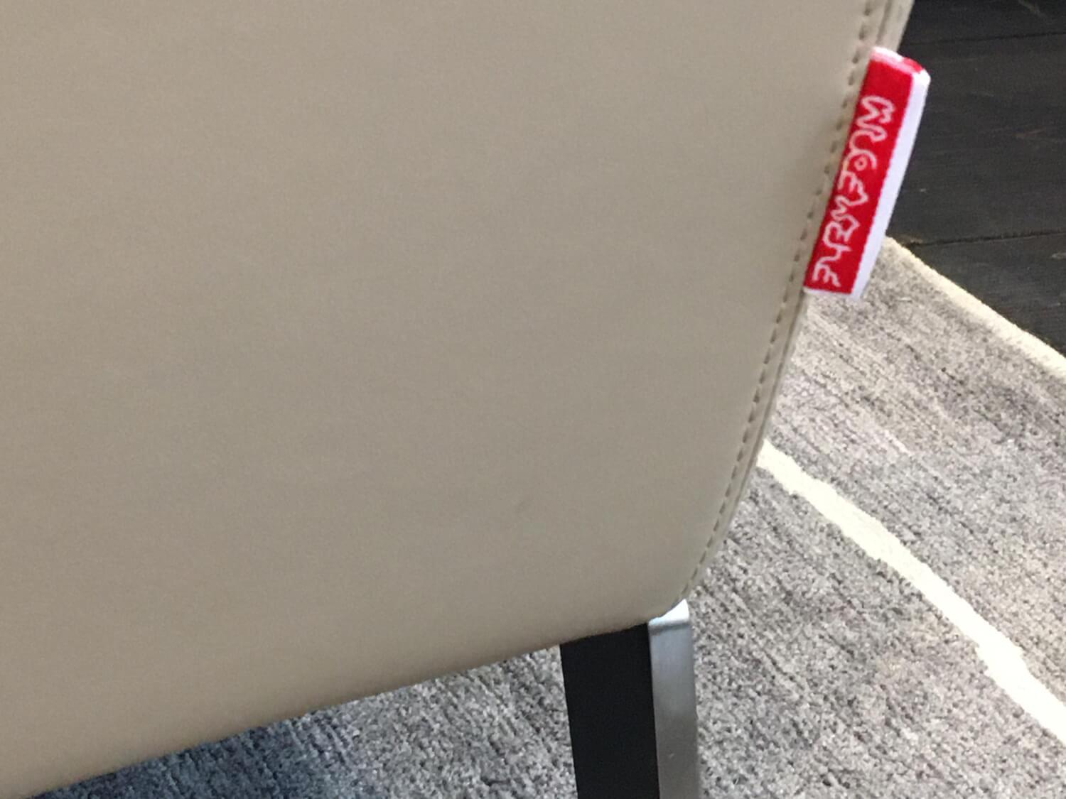 Flexform - Sessel Boss Leder Pelle 2 Creme Beige Füße Stahl - 6