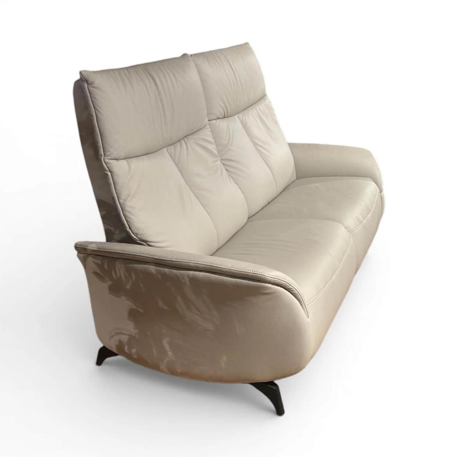 himolla - Sofa 4061 Cumuly Comfort Leder Longlife Soft Delfin Hellgrau Füße Metall Anthrazit Inkl. Wall-Free-Funktion, Kopfteilverstellung Und Herz-Waage-Position - 2