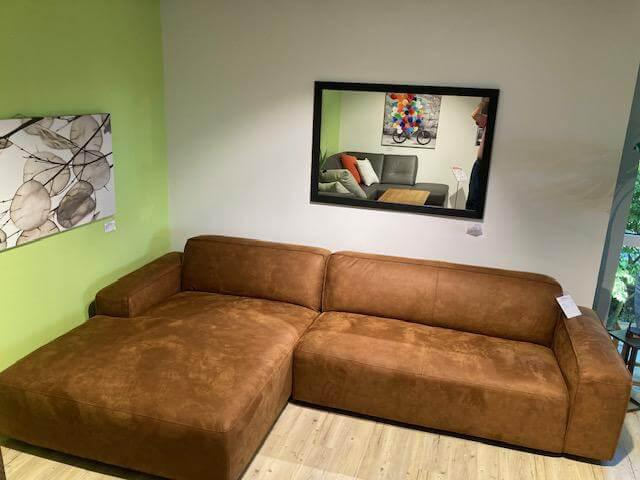 Natura - Ecksofa Denver Stoff Mikrofaser Bull 09 Camel Braun mit Sitzvorzug - 7
