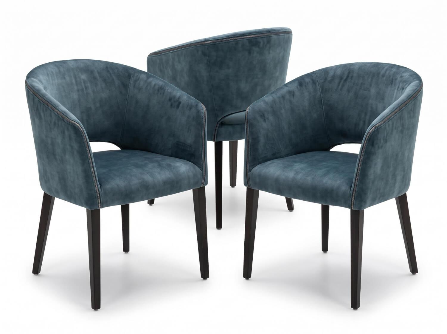 Mobitec - 4-er Set Stühle Couri In Blau - 1