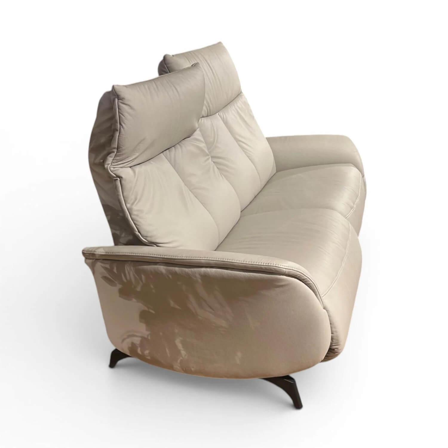 himolla - Sofa 4061 Cumuly Comfort Leder Longlife Soft Delfin Hellgrau Füße Metall Anthrazit Inkl. Wall-Free-Funktion, Kopfteilverstellung Und Herz-Waage-Position - 5