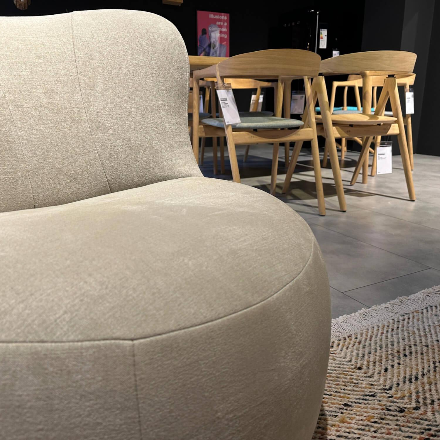 freistil Rolf Benz - Sessel SE 173 Stoff 2063 Mittel Schilfgrün Füße Kunststoffgleiter Schwarz - 5