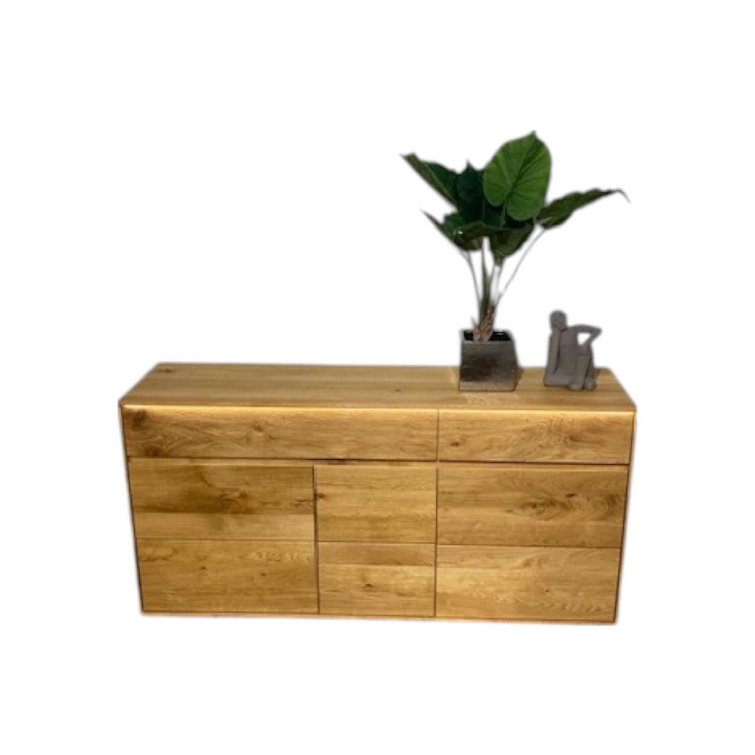 Natura - Sideboard Hillsboro Wildeiche Massiv Legno Geölt Inklusive Beleuchtung - 1