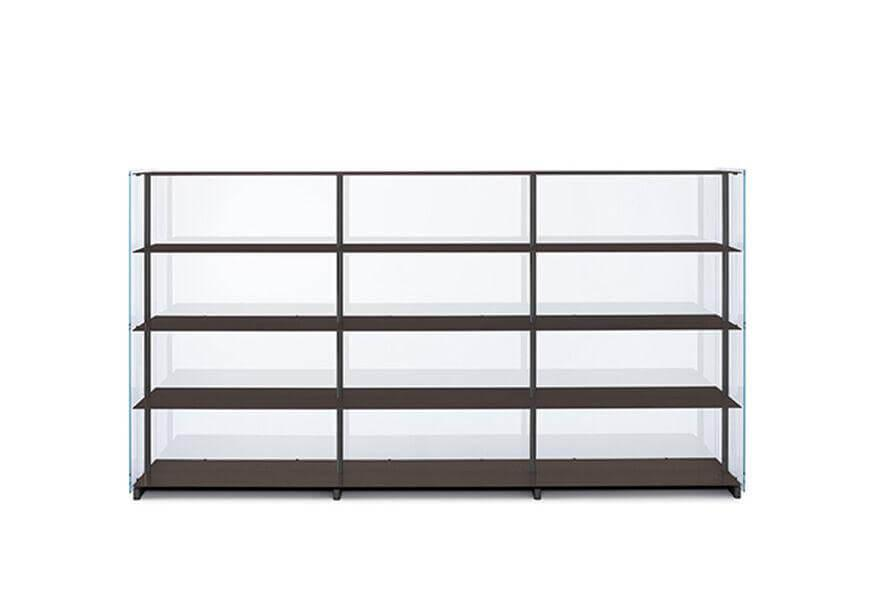 Knoll International - Regal Baron Glas Aluminium Eloxiert Schwarz - 1