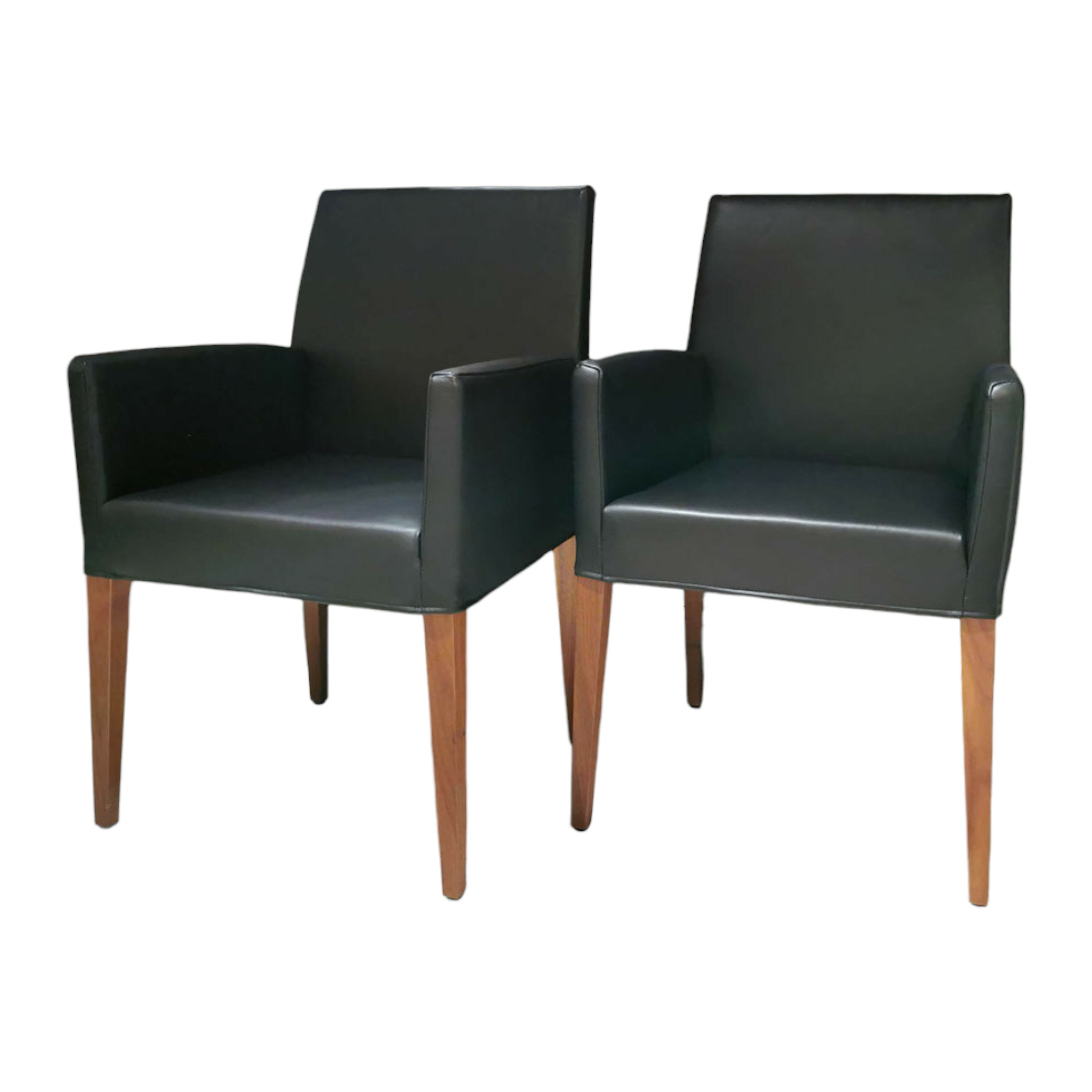 Werther - 2er-Set Stuhl Fine Leder 7410A Solde Beine Nussbaum - 1