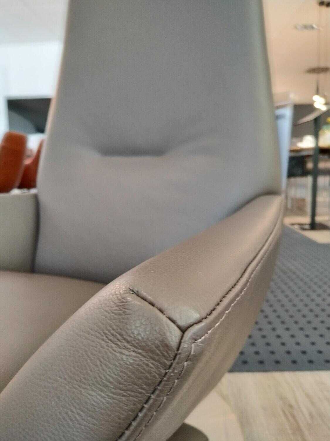 WK Wohnen - Sessel WK 680 Leder Tipo Polo Anthrazit mit Verstellfunktion - 5