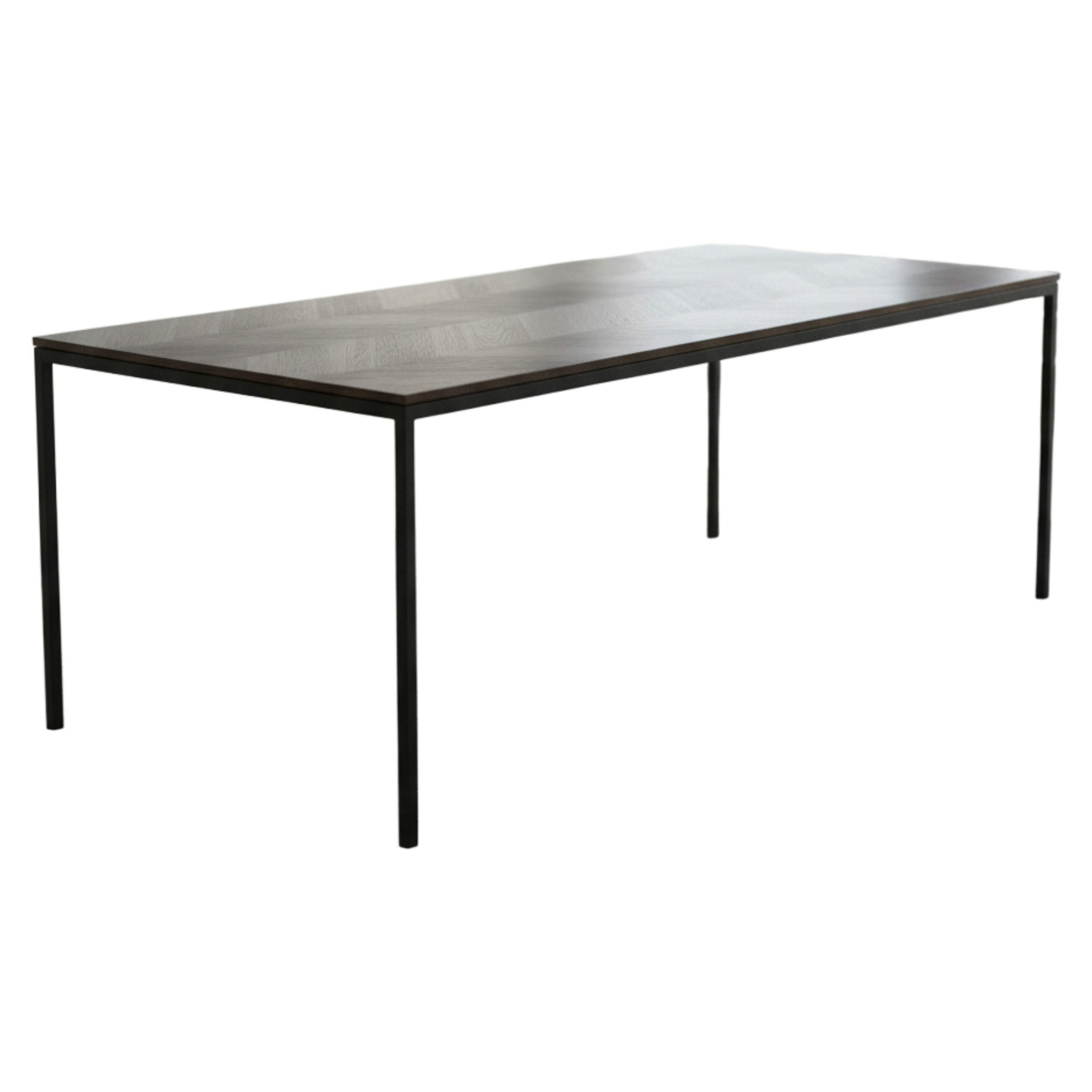 Vipp - Esstisch Large Vipp Platte Dunkle Eiche Gestell Aluminium Schwarz Pulverbeschichtet - 1