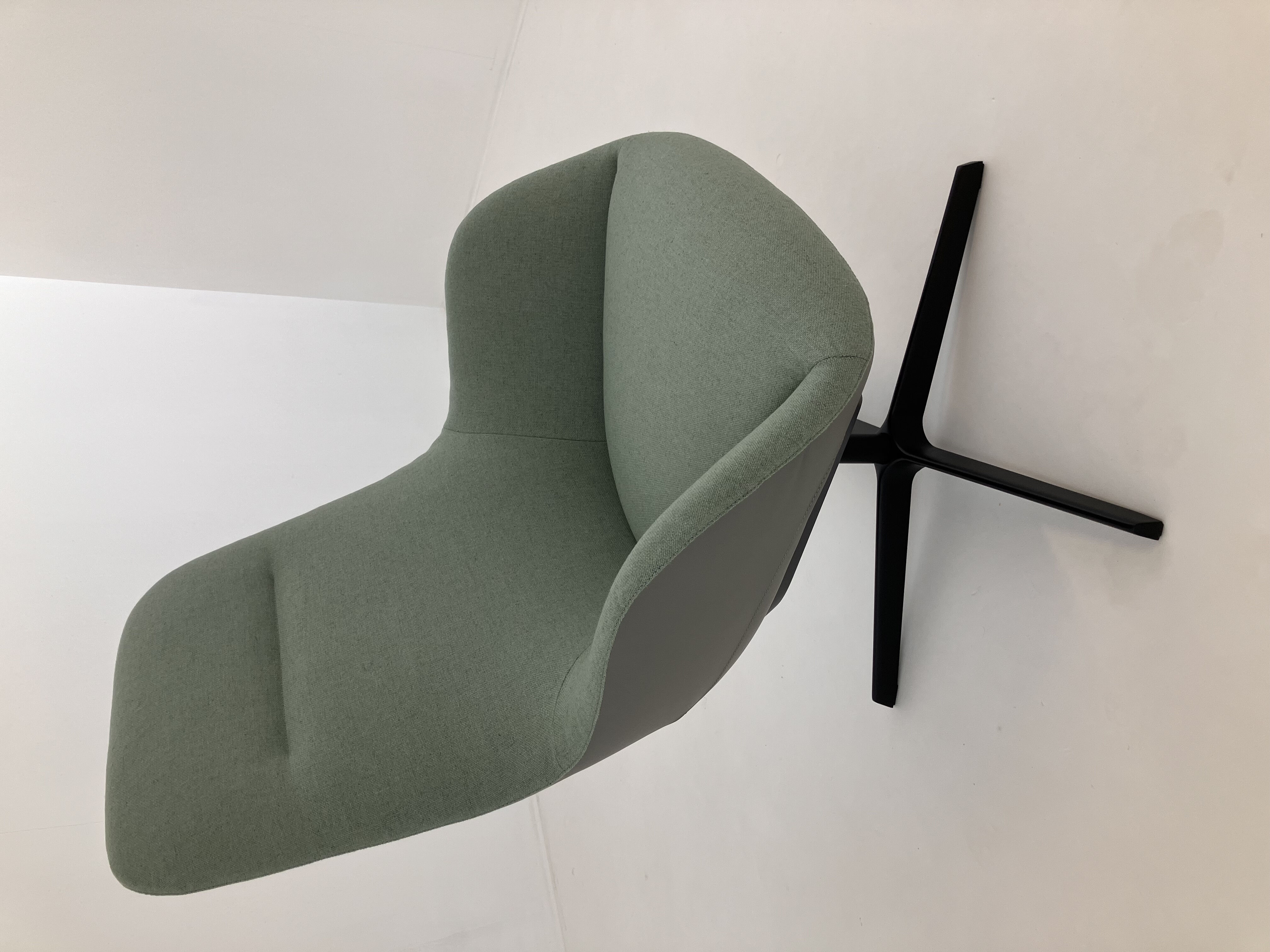 Walter Knoll - Sessel Sheru Lounge Chair Stoff Main Line Flax Greenwich Grün Rücken Leder Kongress - 2