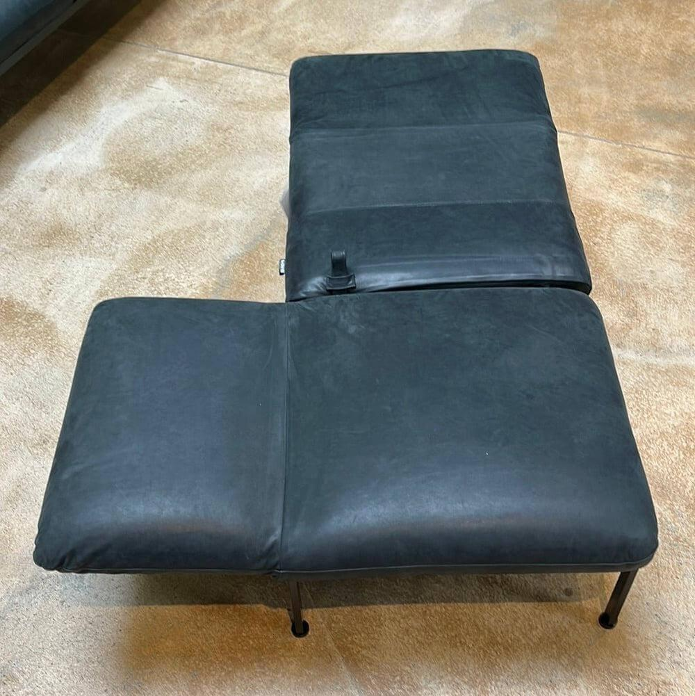 Brühl - Sessel Roro Small Leder Glove Schwarz Gestell Schwarz Pulverbeschichtet Mit Rollen Schwarz - 2
