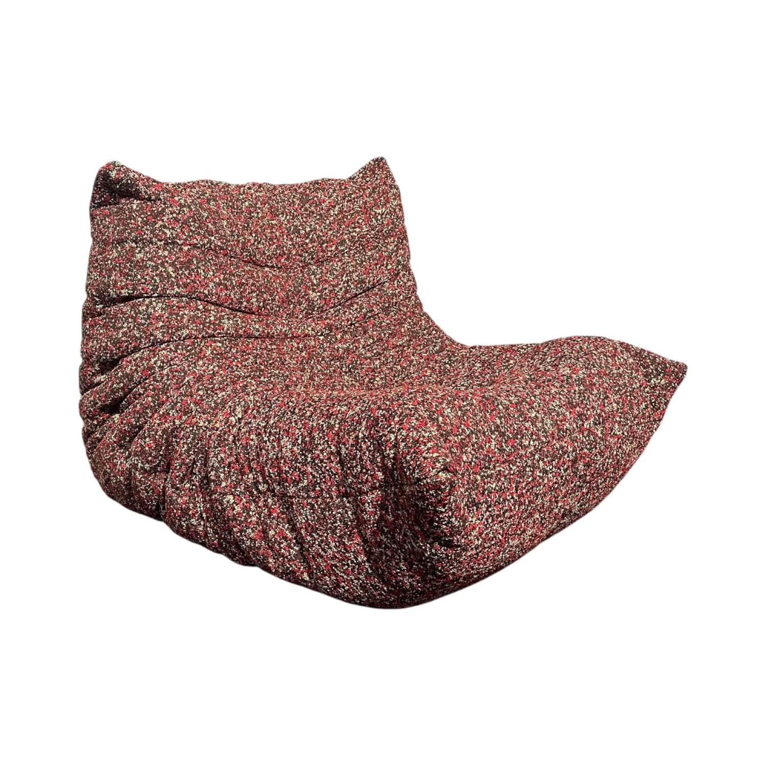 Ligne Roset - Sessel Togo Edition Stoff Atom Confettis Rot Schwarz Weiß - 1