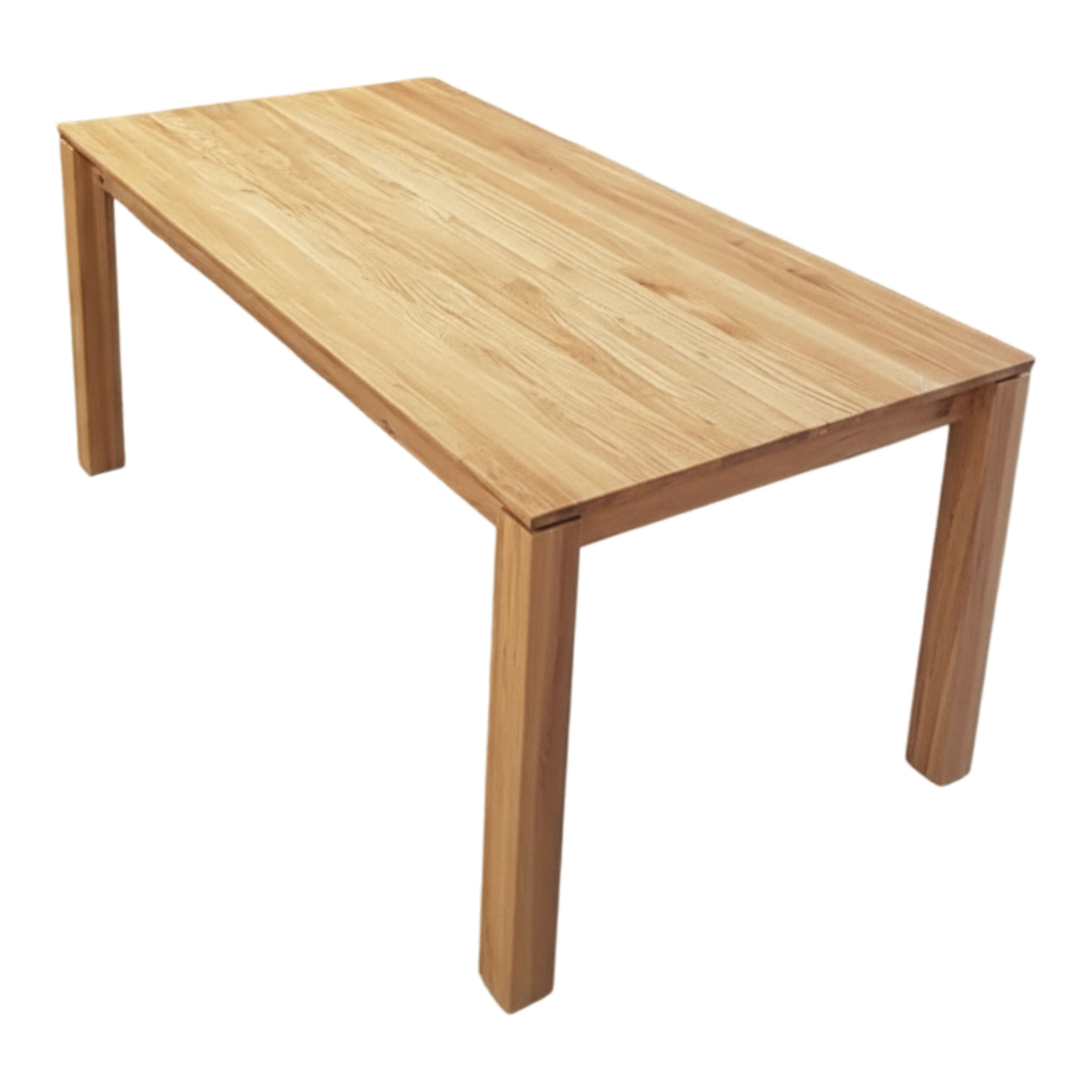 Natura - Esstisch Farmingdale Eiche Massiv Natur Geölt Schräge Kante Gestell Eiche Massiv mit Auszug - 1