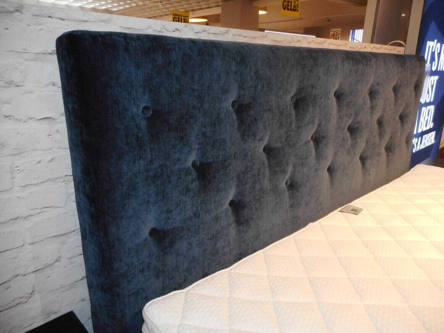 Jensen - Boxspringbett Signature J4 Samtvelours Blau mit Motor einseitig - 6