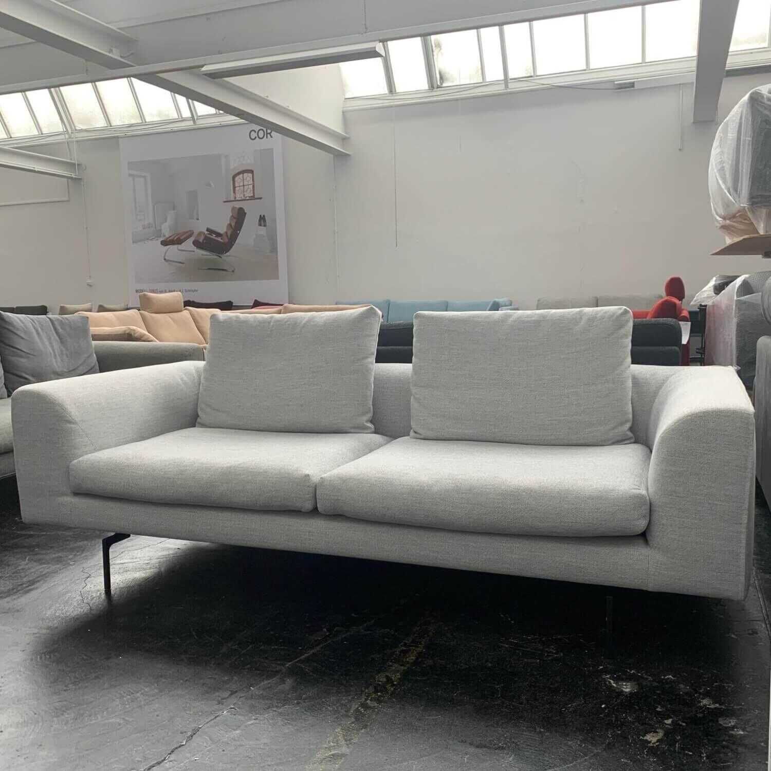 Sofa Mell Lounge Stoff 9009 DePloeg Ruig 8 Hellgrau
