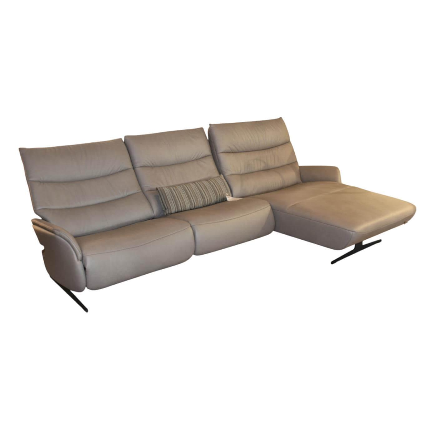 Ecksofa 4050 Leder Longlife Soft Shadow Grau mit Relaxfunktion himolla - Ecksofa 4050 Leder Longlife Soft Shadow Grau mit Relaxfunktion - 1